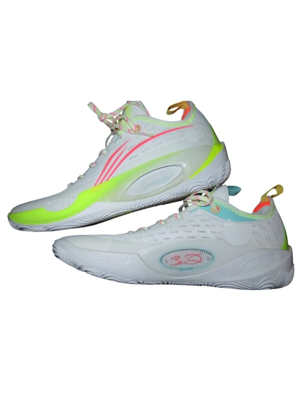 Li Ning Way of Wade Cloud Plus 808 II 2 Energy Basketball Shoes White Neon Green